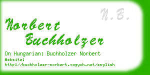 norbert buchholzer business card